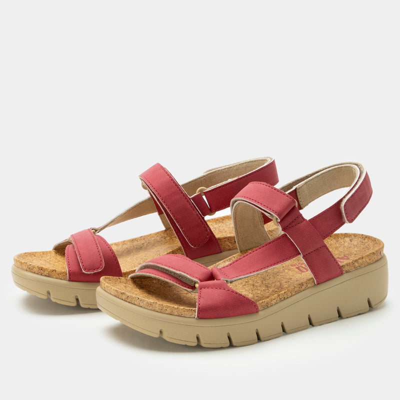 Henna Washed Ruby Sandal | Alegria Shoes