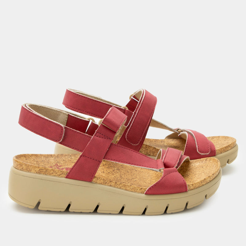 Henna Washed Ruby Sandal | Alegria Shoes