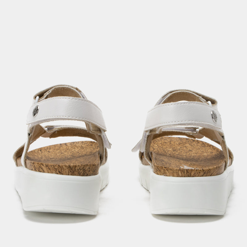 Henna White Sandal | Alegria Shoes