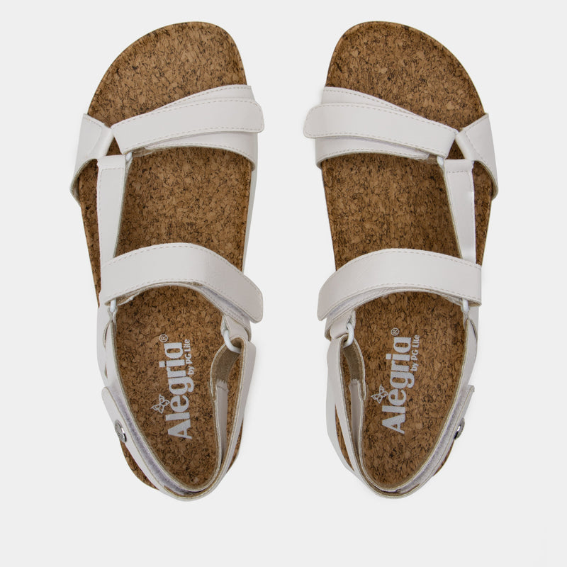 Henna White Sandal | Alegria Shoes
