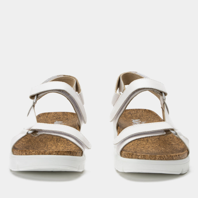 Henna White Sandal | Alegria Shoes