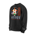 Men's black long-sleeve crewneck T-shirt with Astros graphic at chest