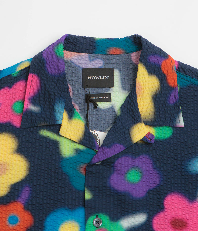 Howlin' Cocktail D’Amore Short Sleeve Shirt in Trippy Flowers and Space