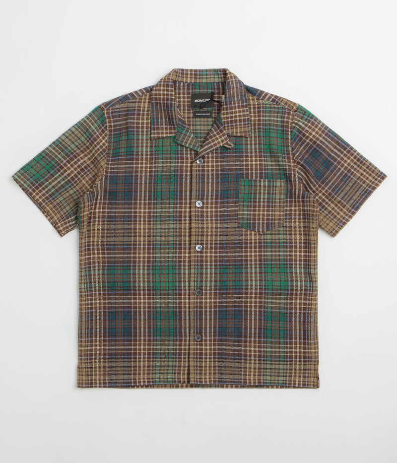 Howlin' Cocktail Short Sleeve Shirt in Sand Check