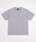 HUF 89 Embroidered T-Shirt in Lilac Chalk and White