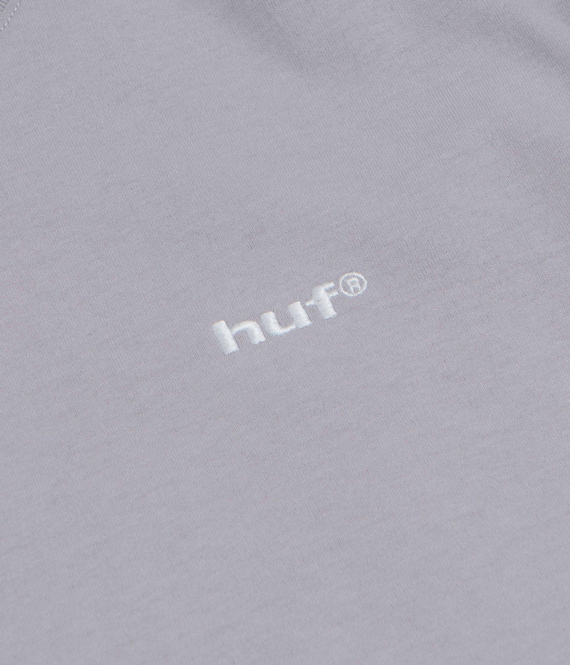 HUF 89 Embroidered T-Shirt in Lilac Chalk and White