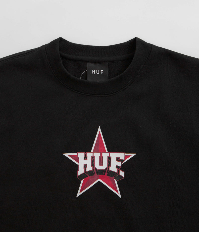 HUF All Star Crewneck Sweatshirt in Black