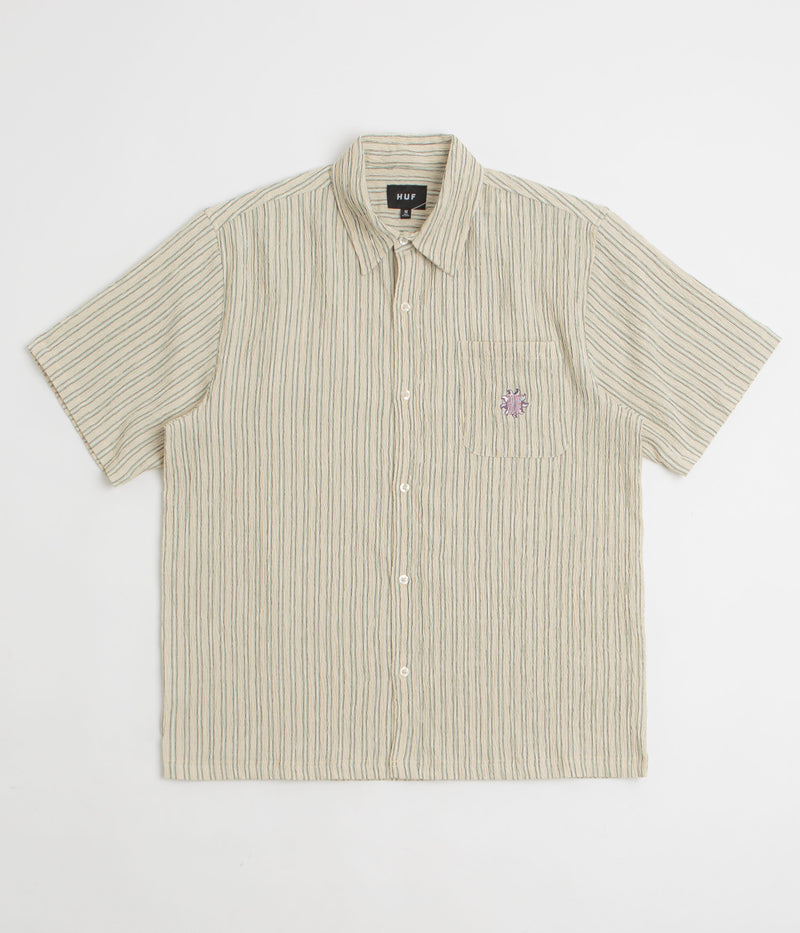 HUF Apollo Striped Short Sleeve Shirt in Natural