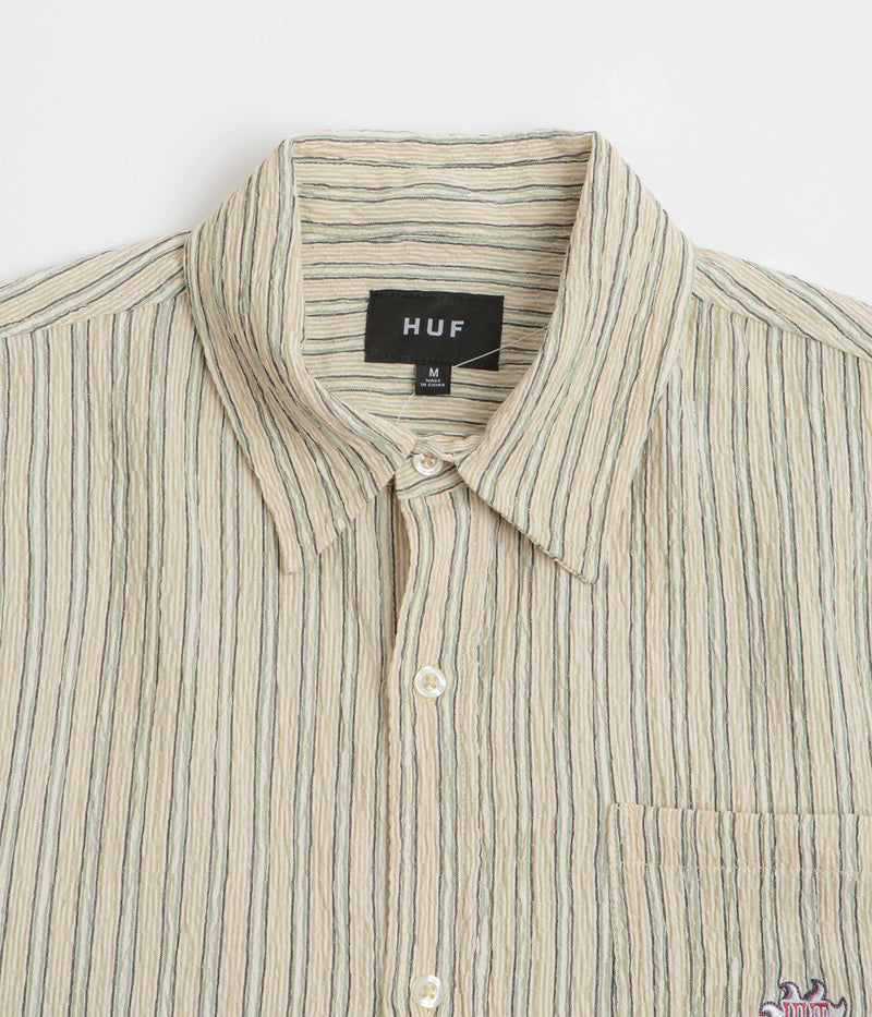 HUF Apollo Striped Short Sleeve Shirt in Natural