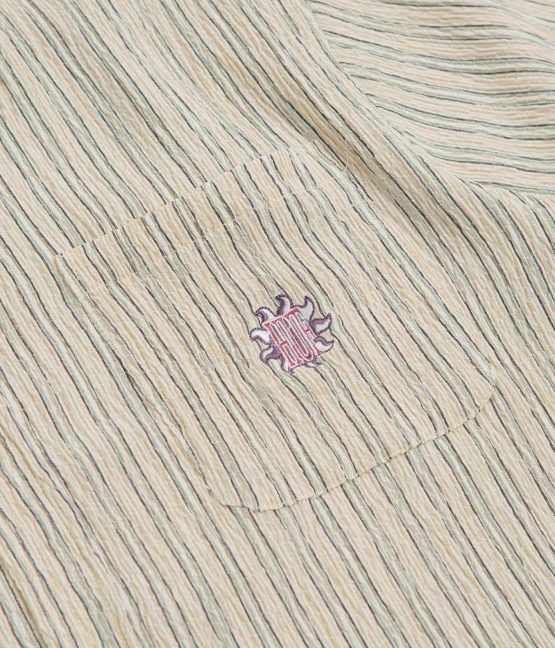 HUF Apollo Striped Short Sleeve Shirt in Natural