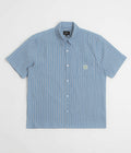 HUF Apollo Striped Short Sleeve Shirt in Pool Blue