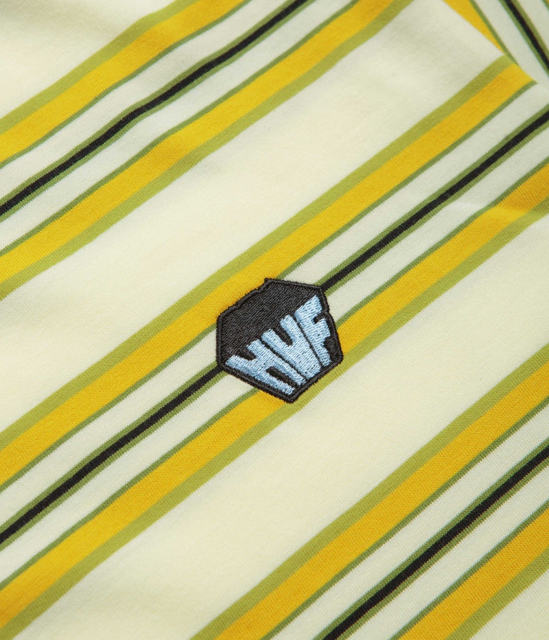 HUF Big Block Stripe T-Shirt in Pale Yellow
