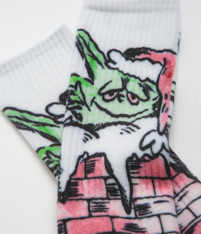 HUF Chimney Buddy Digital Socks in White