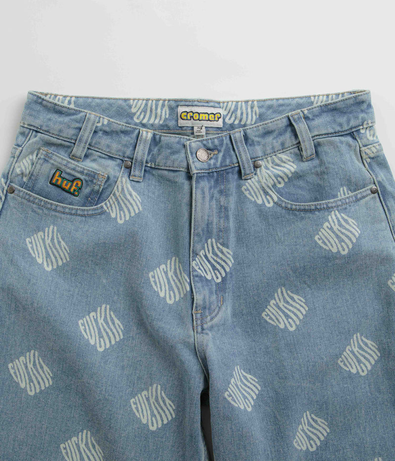HUF Cromer Print Pants in Blue