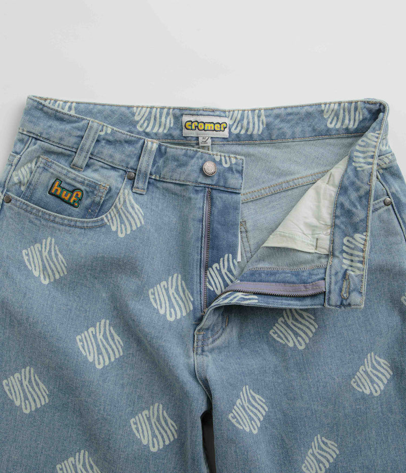 HUF Cromer Print Pants in Blue