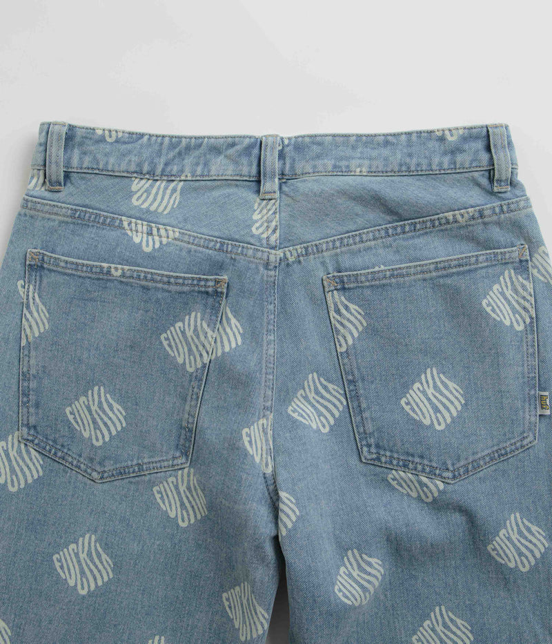 HUF Cromer Print Pants in Blue