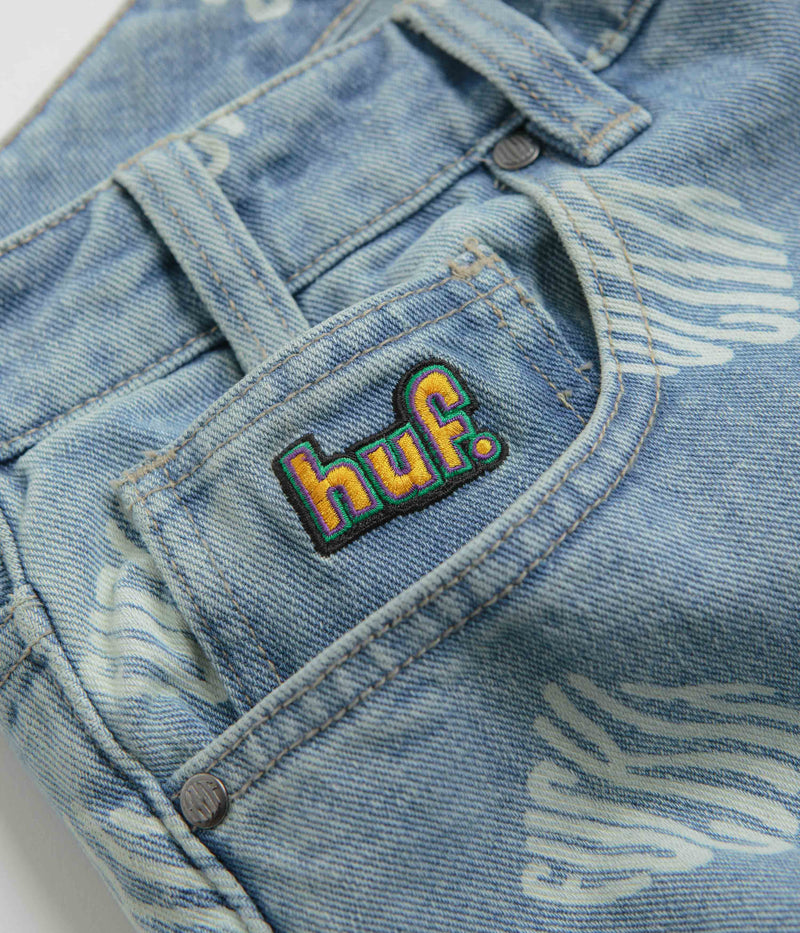HUF Cromer Print Pants in Blue