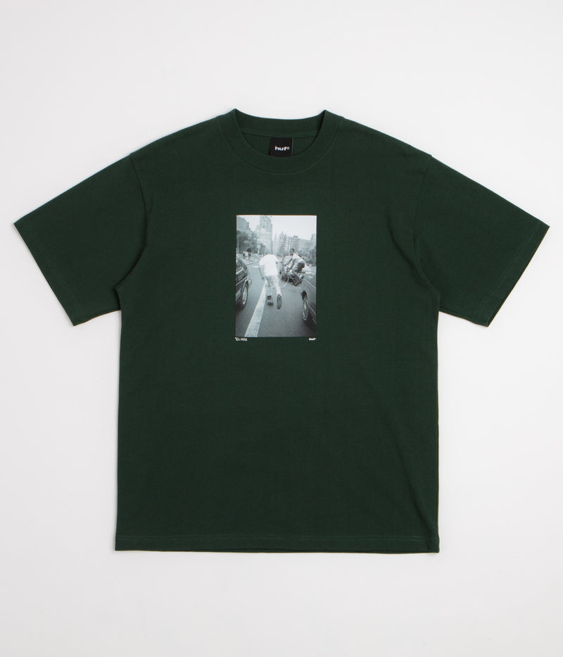 HUF Fight The Traffic T-Shirt in Forest Green