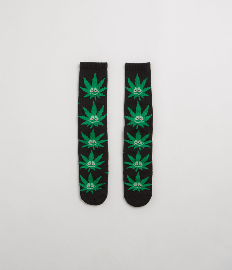 HUF Green Buddy PL Socks in Black