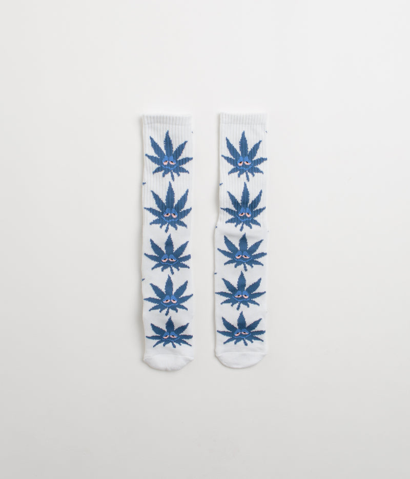 HUF Green Buddy PL Socks in White