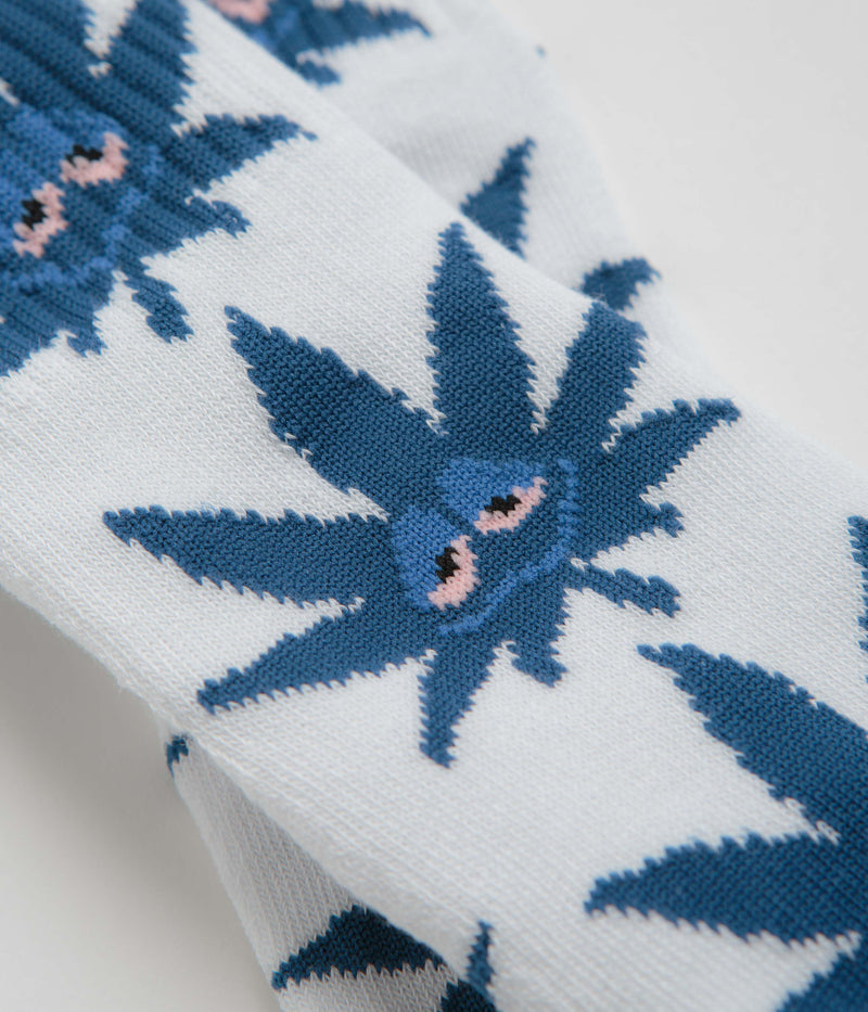 HUF Green Buddy PL Socks in White