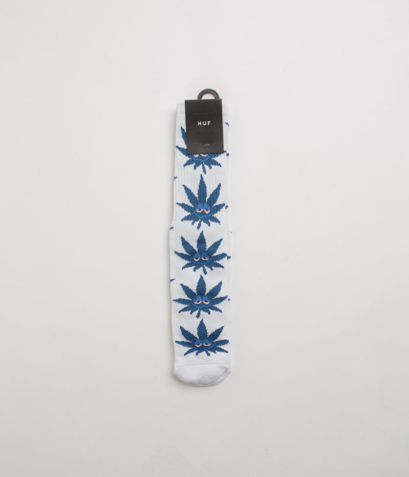 HUF Green Buddy PL Socks in White