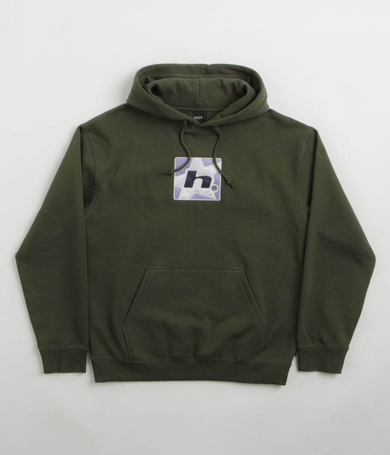 HUF H Star Hoodie in Hunter Green