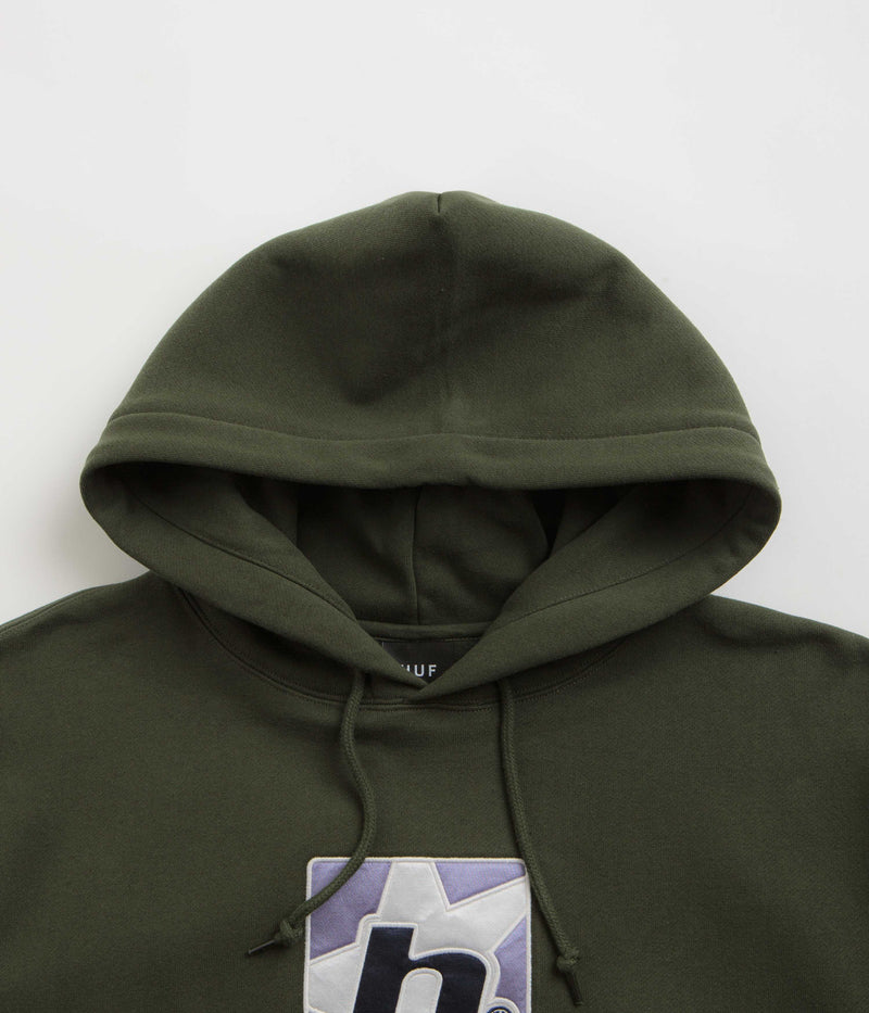 HUF H Star Hoodie in Hunter Green