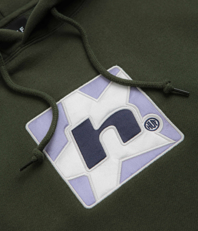 HUF H Star Hoodie in Hunter Green