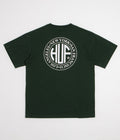 HUF Regional T-Shirt in Forest Green and White