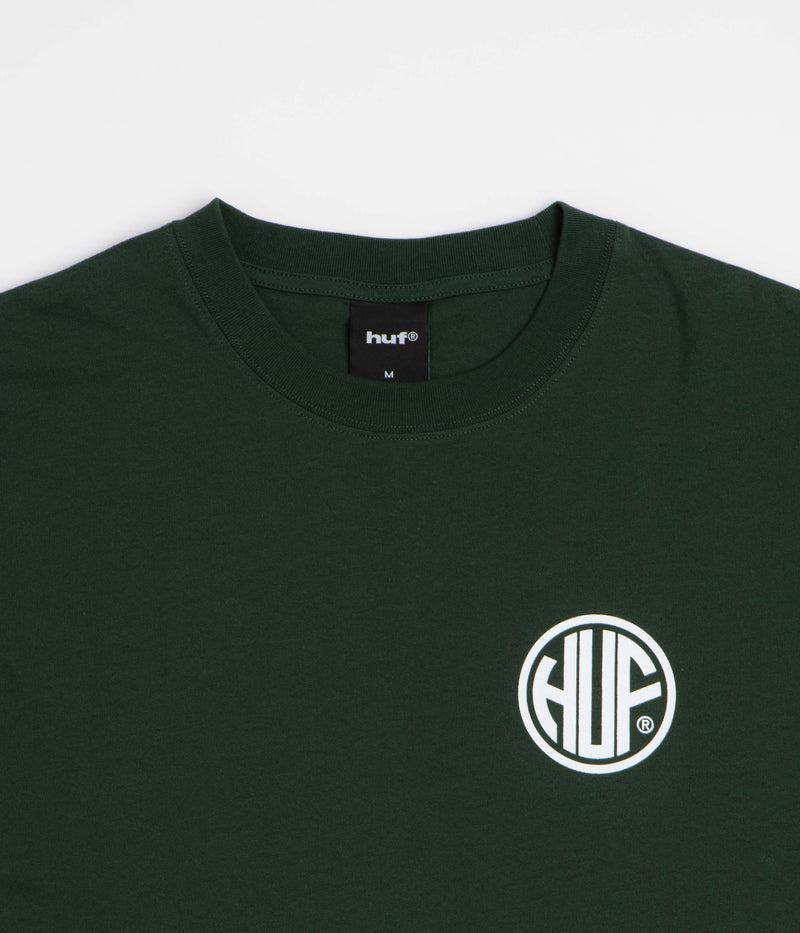 HUF Regional T-Shirt in Forest Green and White