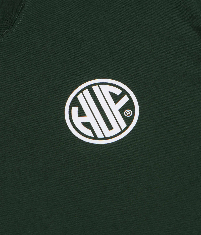 HUF Regional T-Shirt in Forest Green and White