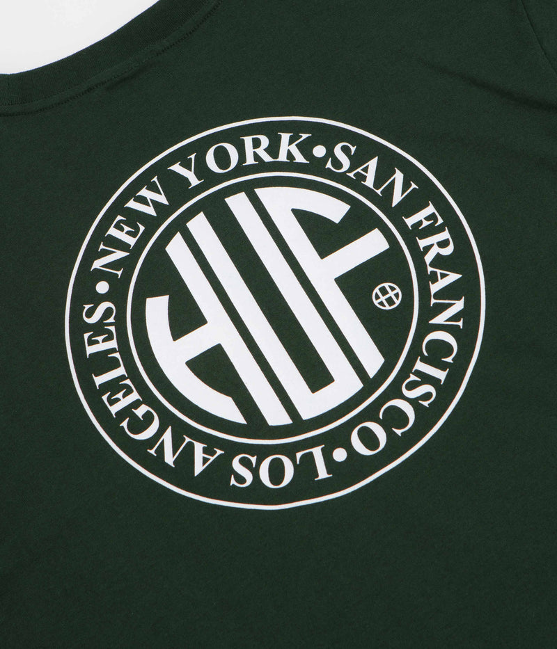 HUF Regional T-Shirt in Forest Green and White