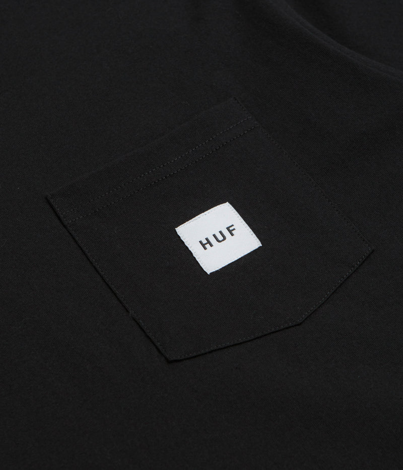 HUF Set Box Logo Pocket T-Shirt in Black