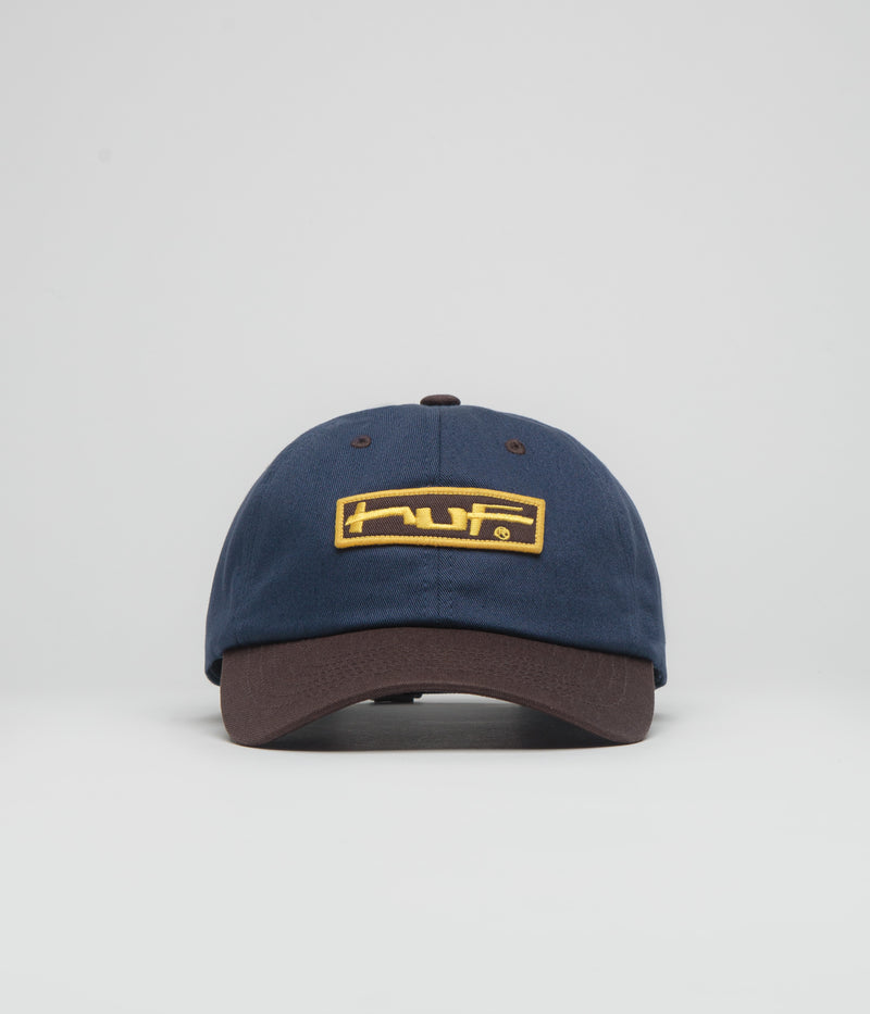 HUF Stretch Logo Cap in Navy