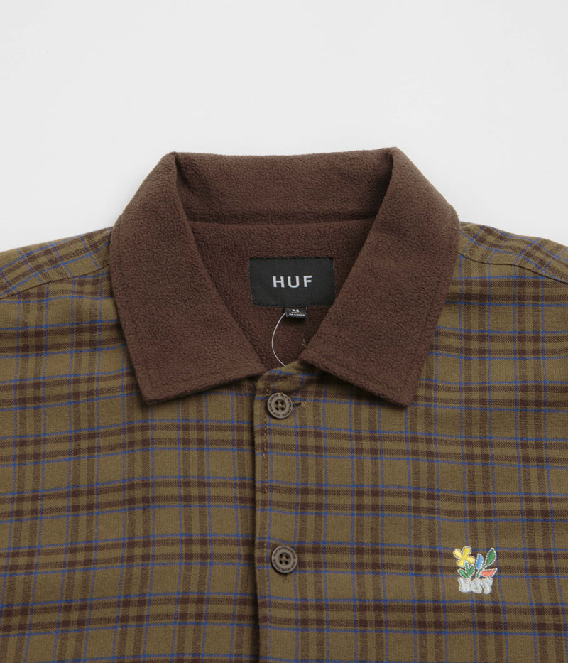 HUF Weston Fleece Lined Shirt Jacket in Espresso
