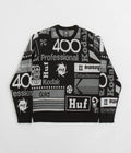 HUF x Kodak Dark Room Jacquard Knit Sweatshirt in Black