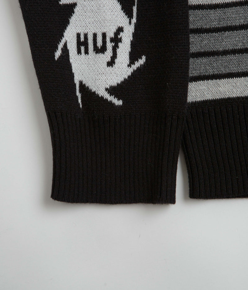 HUF x Kodak Dark Room Jacquard Knit Sweatshirt in Black