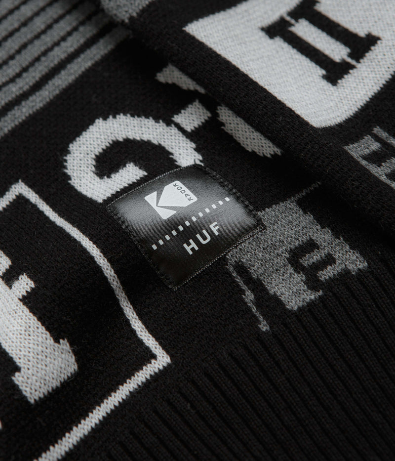 HUF x Kodak Dark Room Jacquard Knit Sweatshirt in Black