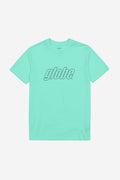 Mint Impact Tee made from organic cotton with globe logo on the chest
