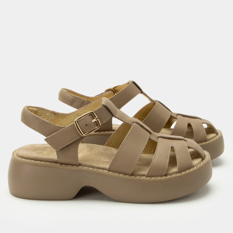 Ingrid Beige Sandal | Alegria Shoes