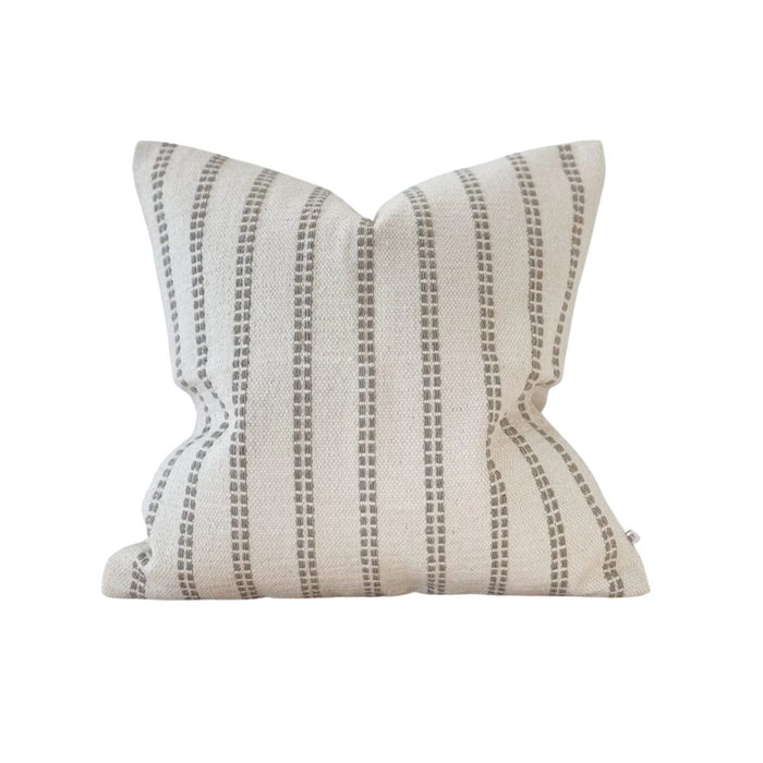 Izzy Grey Stripe Cushion