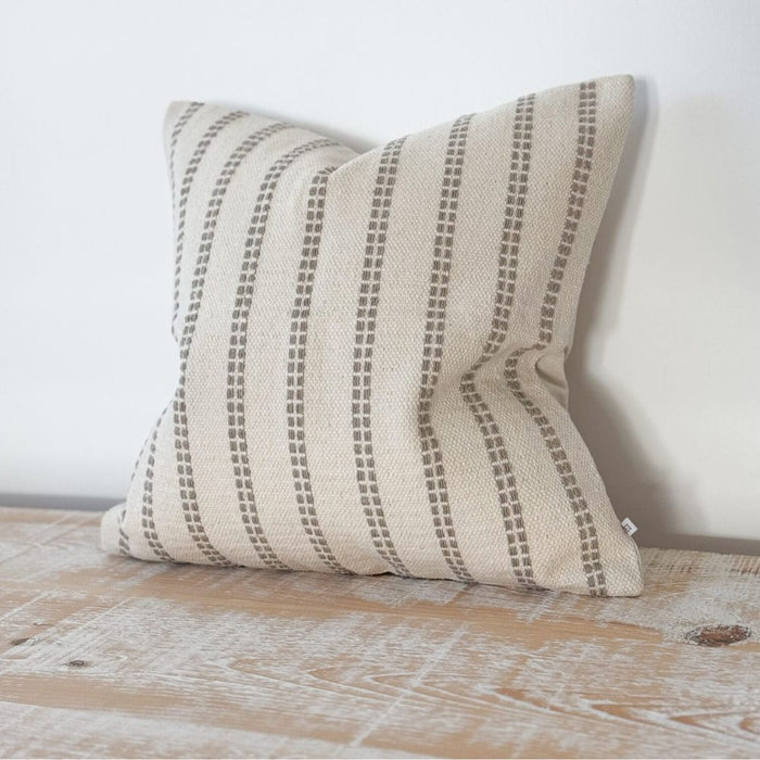Izzy Grey Stripe Cushion