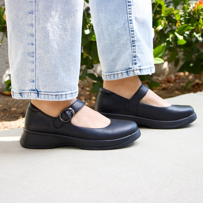 Jazmine Black Nappa Shoe | Alegria Shoes