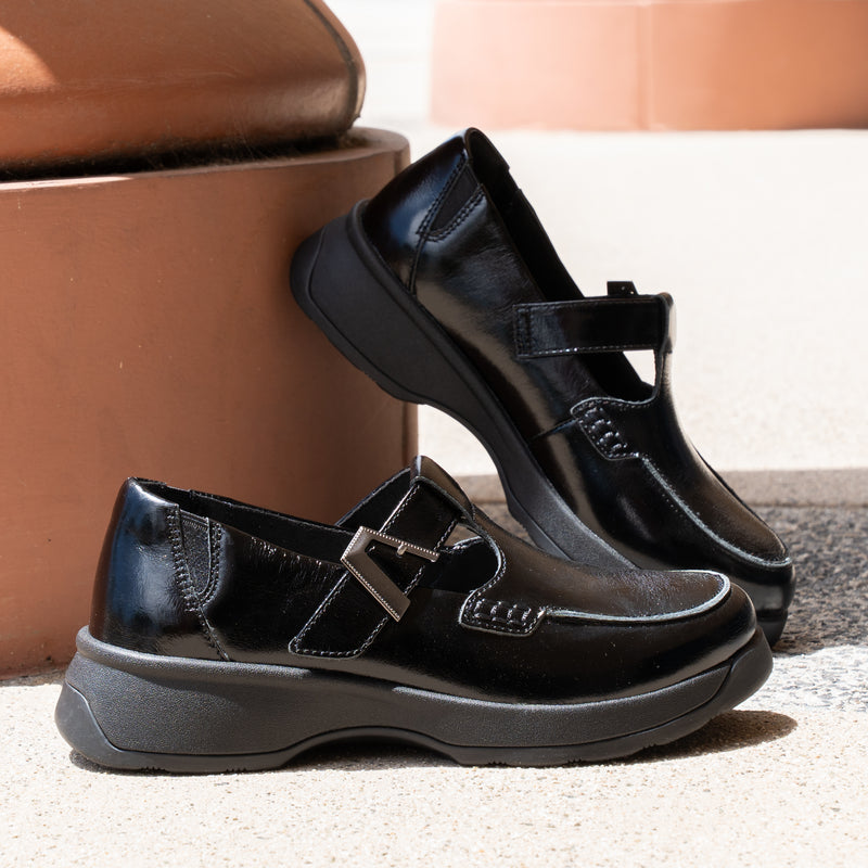 Jensie Glazed Black Shoe