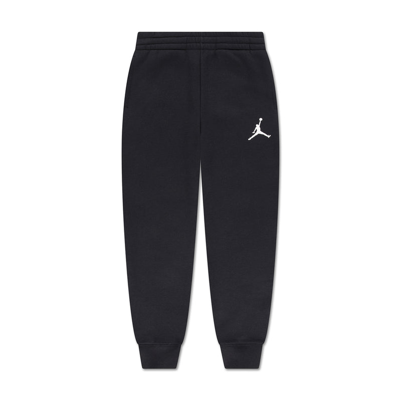 Youth black jogger pants with Jumpman logo on right thigh