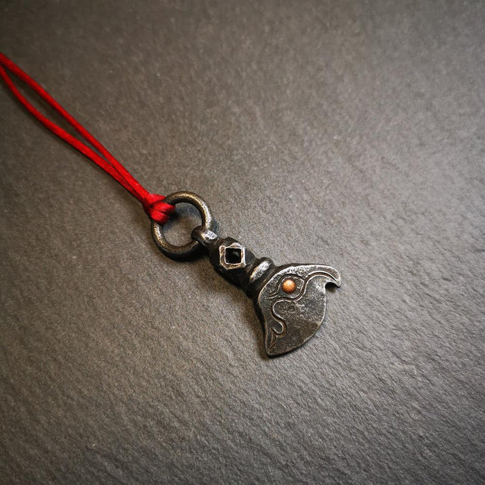 Kartika Pendant, 1.1" - Tibetan Buddhist art, front view