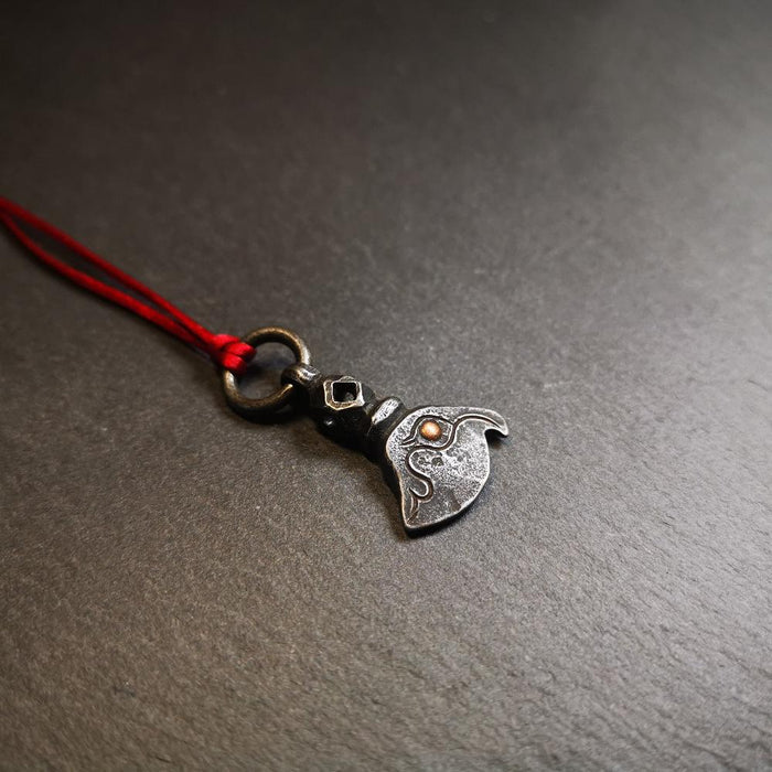 Kartika Pendant, 1.1" - Tibetan Buddhist art, detailed view