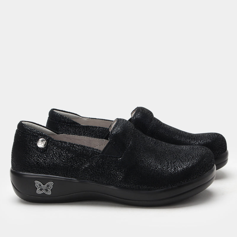 Keli Crackle Black Shoe | Alegria Shoes