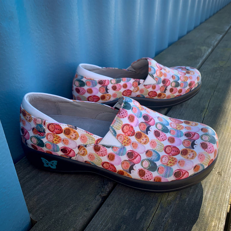 Keli Fresh Baked White slip on style shoe with career casual outsole - KEL-7841_S1X